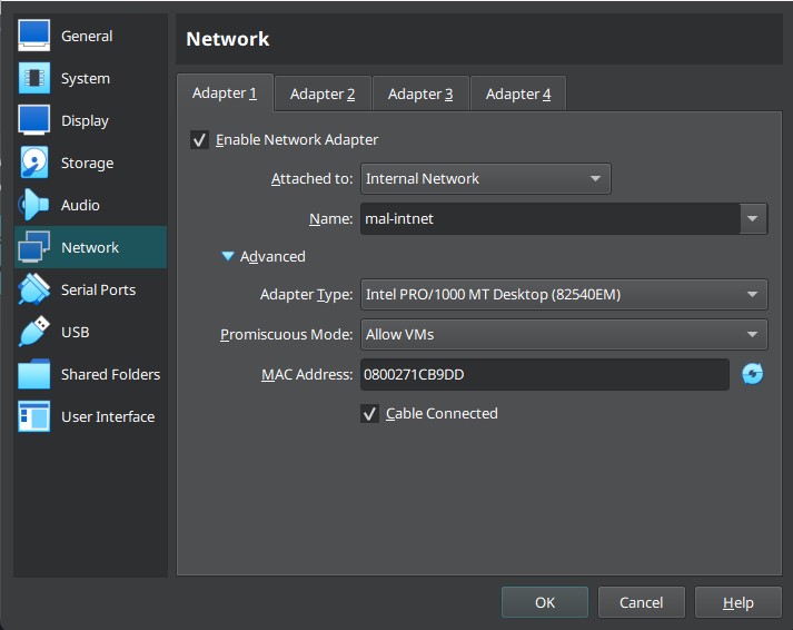 REMnux Internal Network Setting Up